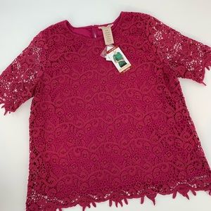 Philosophy Lace Lined Top. Sz. XL
